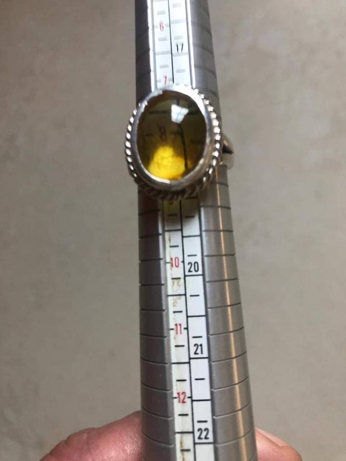 Baltic Amber Ring 925 Solid Silver Ring (Hand Crafted)