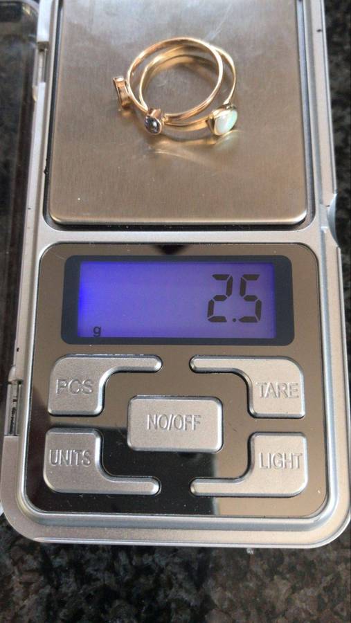 9ct Gold Two-Piece Ring  Australian Opal (0.4ct) & Tanzanite Accents (0.5ct TCW)