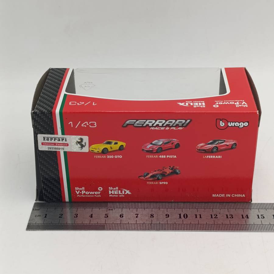 Bburago Shell Ferrari 250 GTO die-cast model car in box - scale 1/43