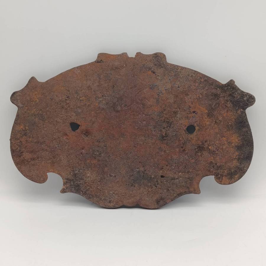 Antique 1913 The Metropolitan Carriage wagon builders cast iron plate