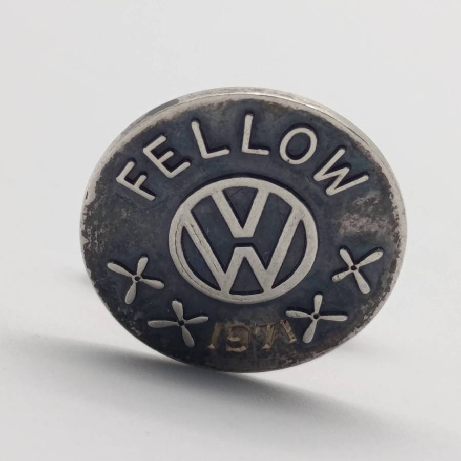 Vintage Sterling silver 1971 Volkswagen Fellow cufflinks plus VW 100 Year stick pin