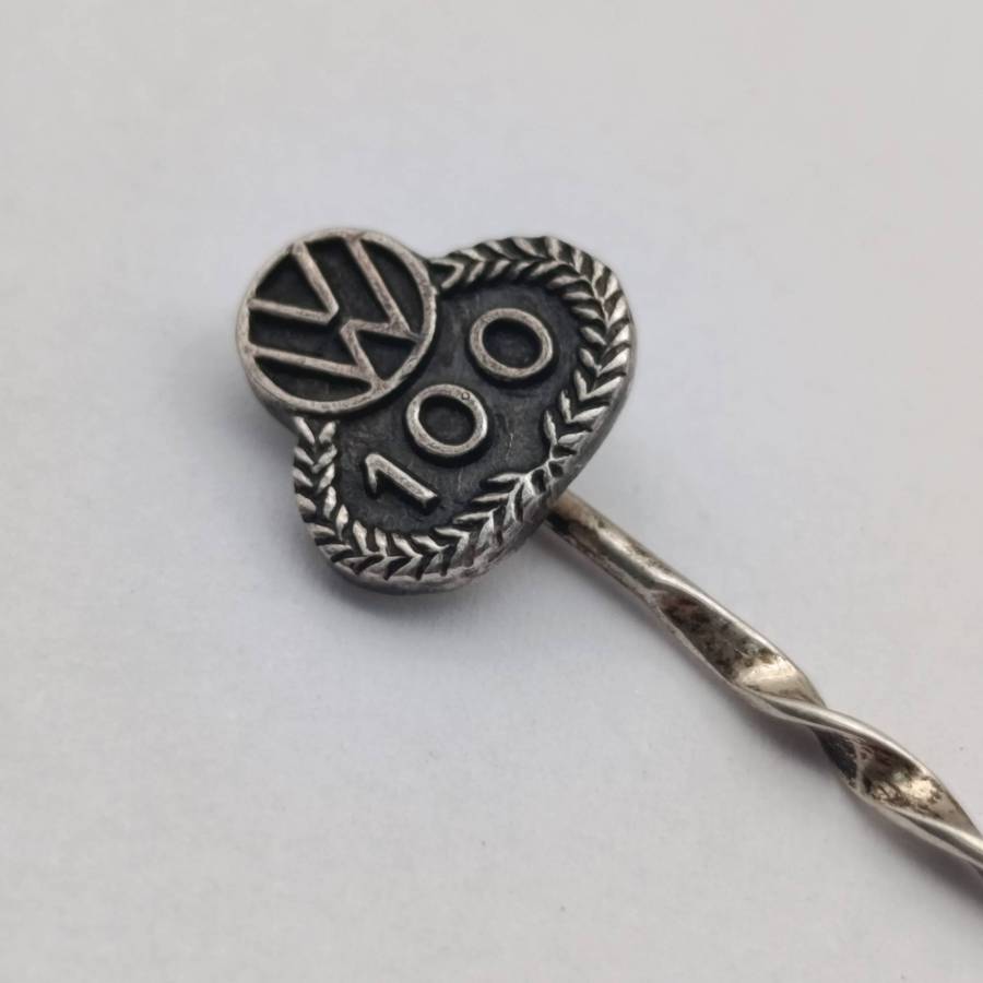 Vintage Sterling silver 1971 Volkswagen Fellow cufflinks plus VW 100 Year stick pin