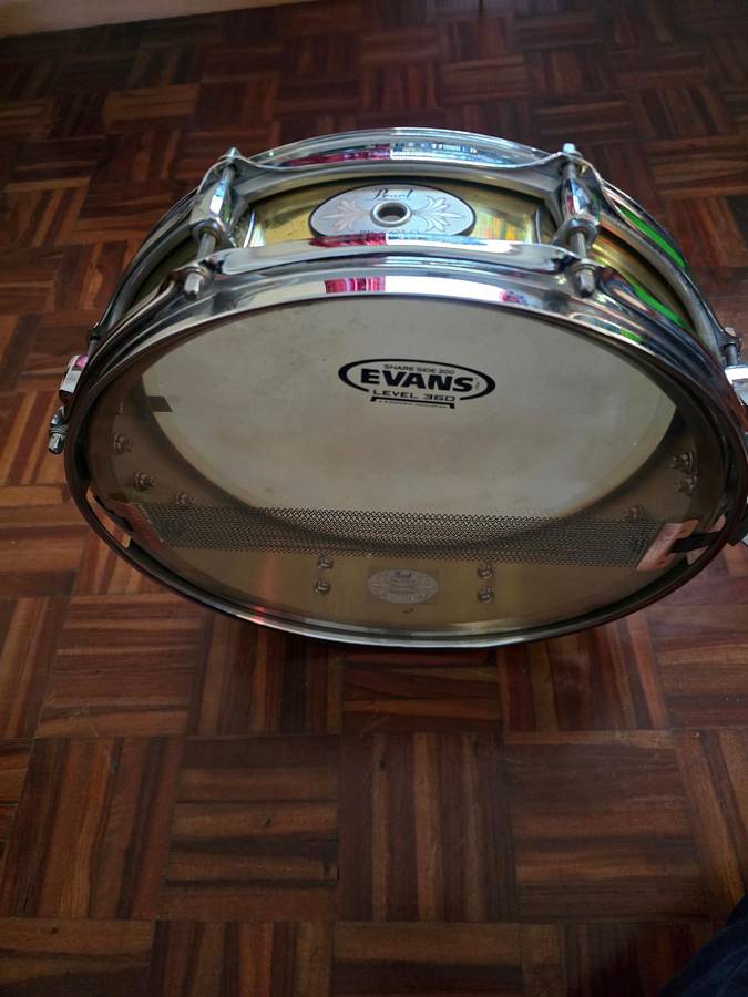 Pearl B1330 Brass Piccolo Snare Drum - 13 Inches X 3 Inches