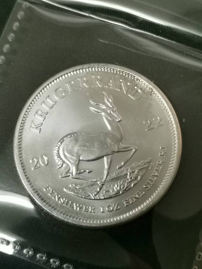 2022 South Africa Krugerrand 1oz Fine Silver - 1 Week auction