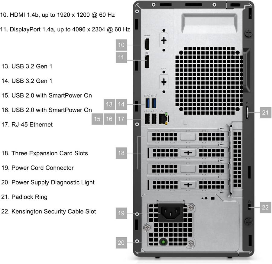Dell Optiplex Tower 7010 (Intel Core i5 12th, 500GB SSD, 8GB RAM)