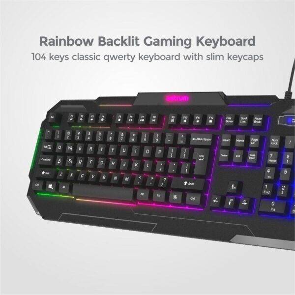 Astrum Slim Backlit Wired Gaming Keyboard- KG200