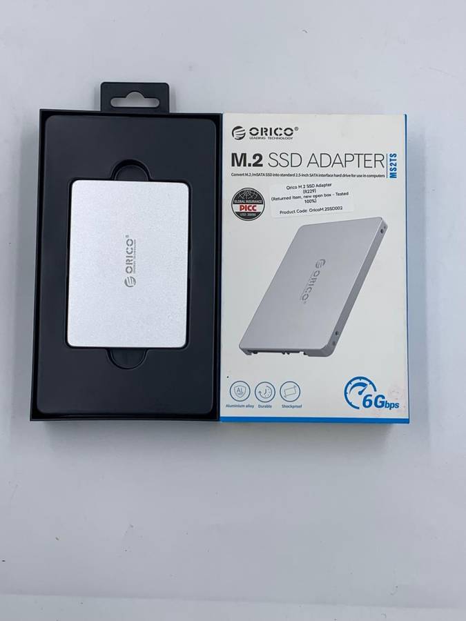 Orico M.2 2.5" SSD Enclosure Form Factor Convertor (2TB Max) - Aluminum