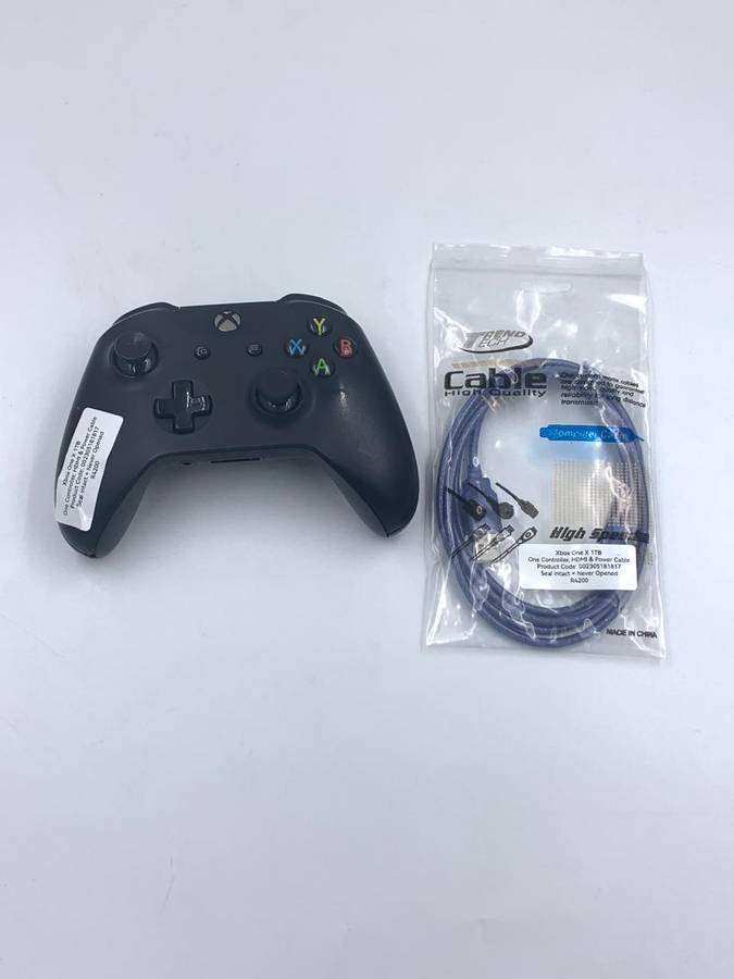 Xbox One X 1TB - 1x Controller, HDMI & Power Cable