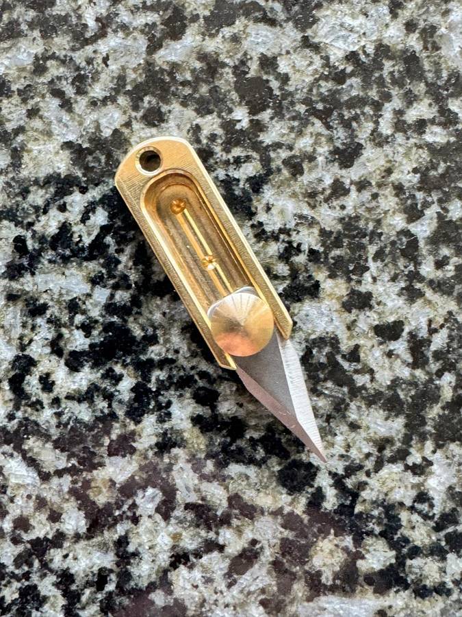 Mini Self Defense Keyring Knife - Gold