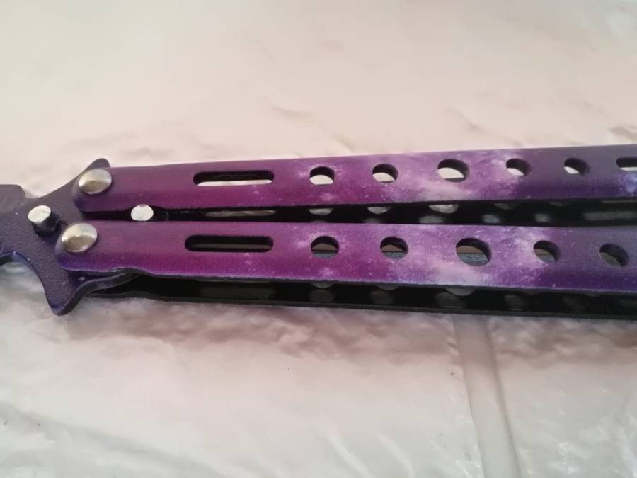 Pink  Purple Butterfly Ladies Knife