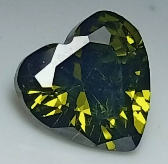 1.00 Ct 6mm Green Heart Shape Sapphire