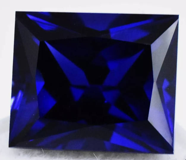 8.90ct Blue Sapphire Princess Cut