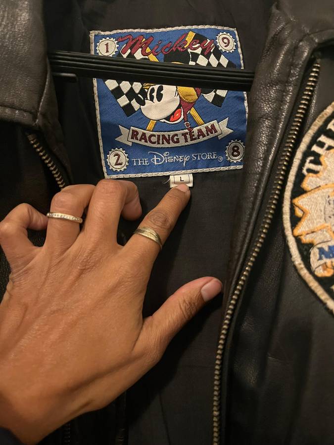 Vintage leather Disney store jacket