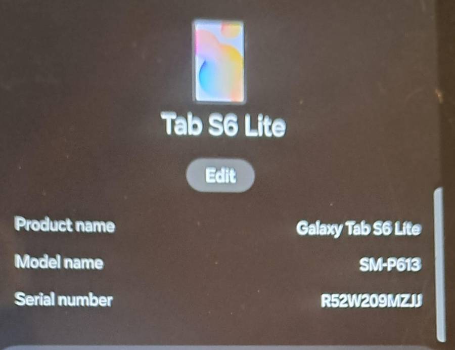 Galaxy TAB S6 Lite 64gig and 4gig Ram