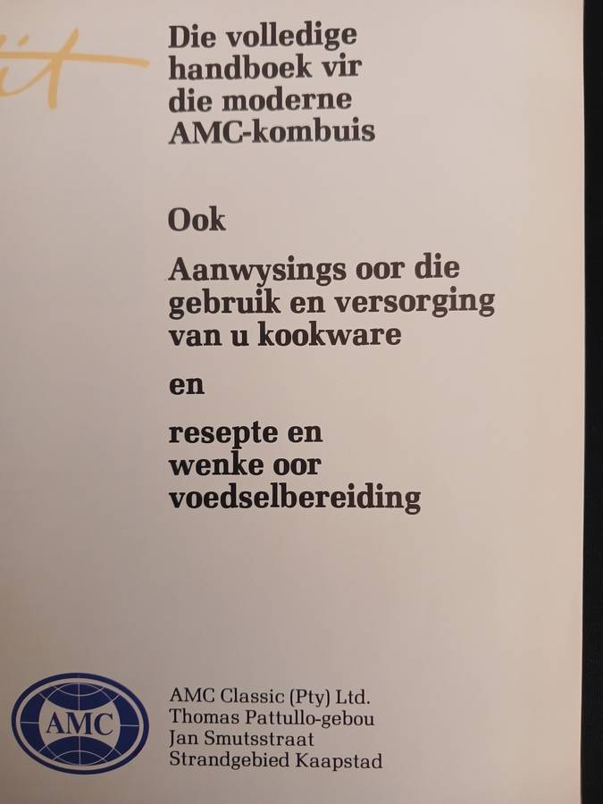 Bon Appetit - AMC Cookware (Afrikaans Edition)