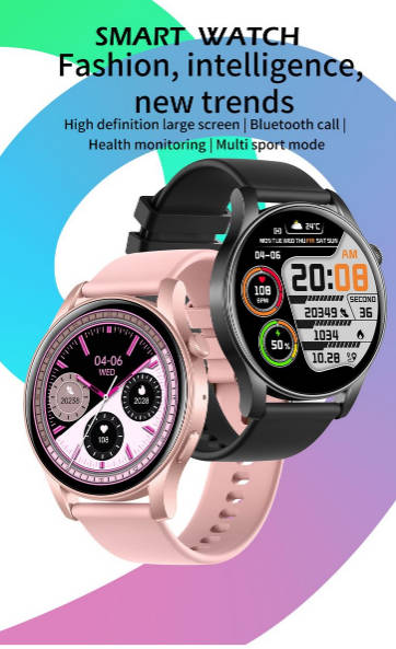 BezosMax KC88 Smart Watch Android/iPhone Fitness AI Assistant Sport Tracker - Pink