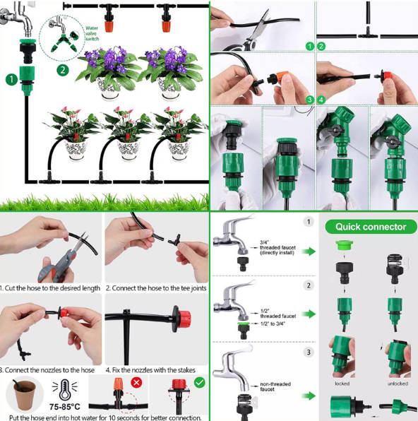 Professional Garden Drip Irrigation System Combination Set BD-181