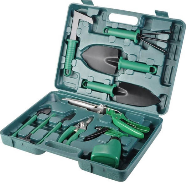 Durable Garden Tool Set with Storage Case - 10 Piece