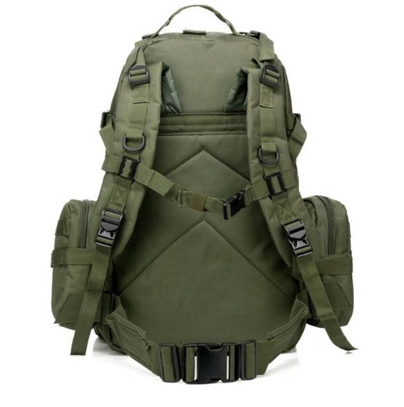 Tactical Backpack with 3 Molle Bags (55L) - Green