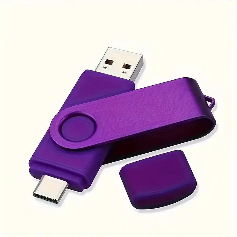 USB 2.0 TYPE C USB Flash Drive OTG Pen Drive 128GB - Purple