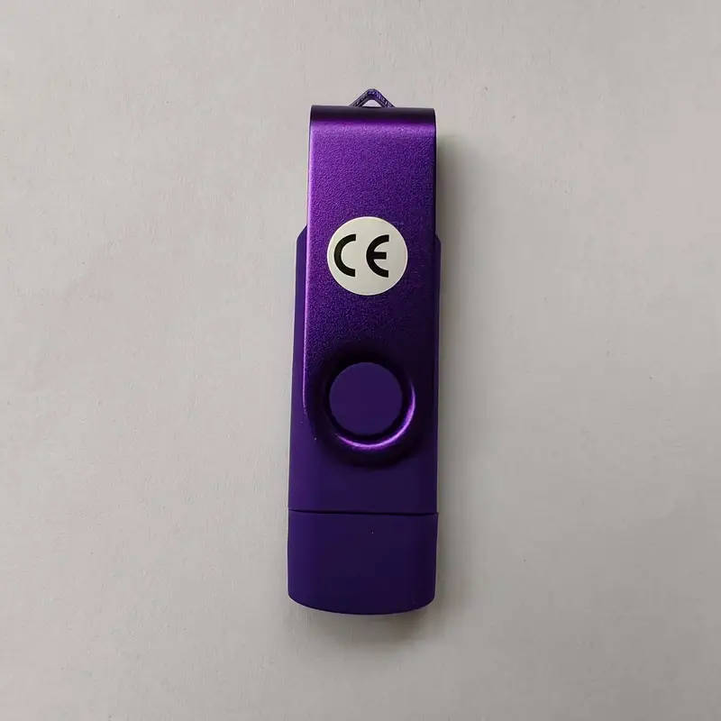 USB 2.0 TYPE C USB Flash Drive OTG Pen Drive 128GB - Purple