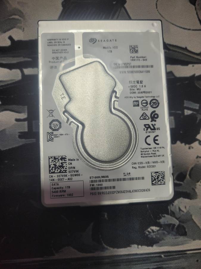 Seagate 1Tb Moblile HDD