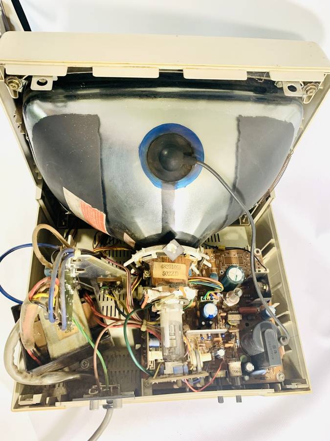 Vintage Olympia ETX 1 Amber Monochrome CRT Computer Monitor (needs attention)