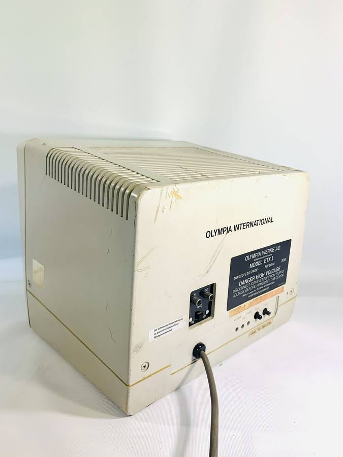 Vintage Olympia ETX 1 Amber Monochrome CRT Computer Monitor (needs attention)
