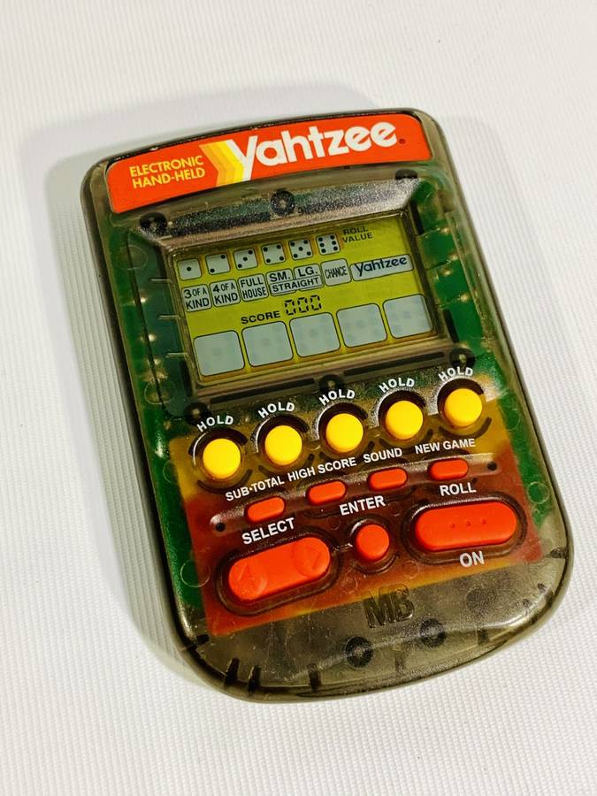 Vintage Electronic Handheld Yahtzee Game by Milton Bradley (MB)  Fully Functional