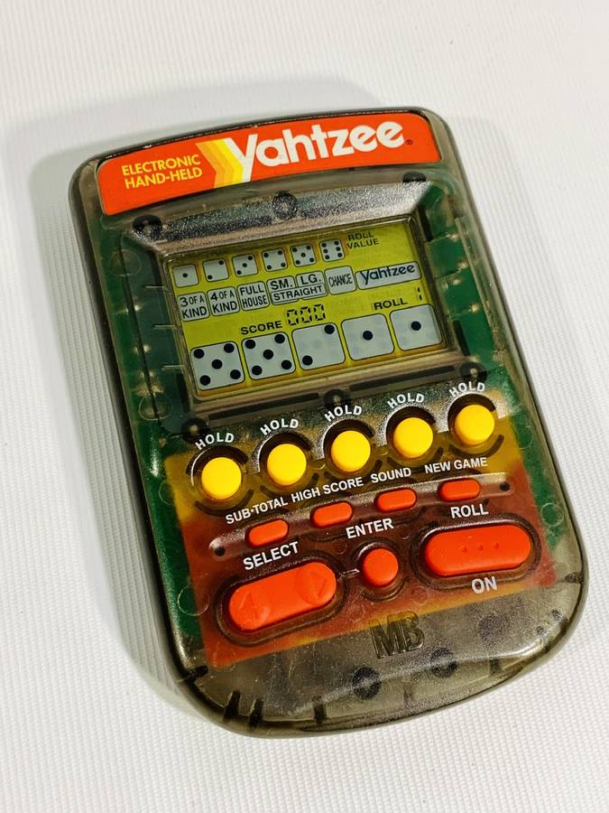 Vintage Electronic Handheld Yahtzee Game by Milton Bradley (MB)  Fully Functional
