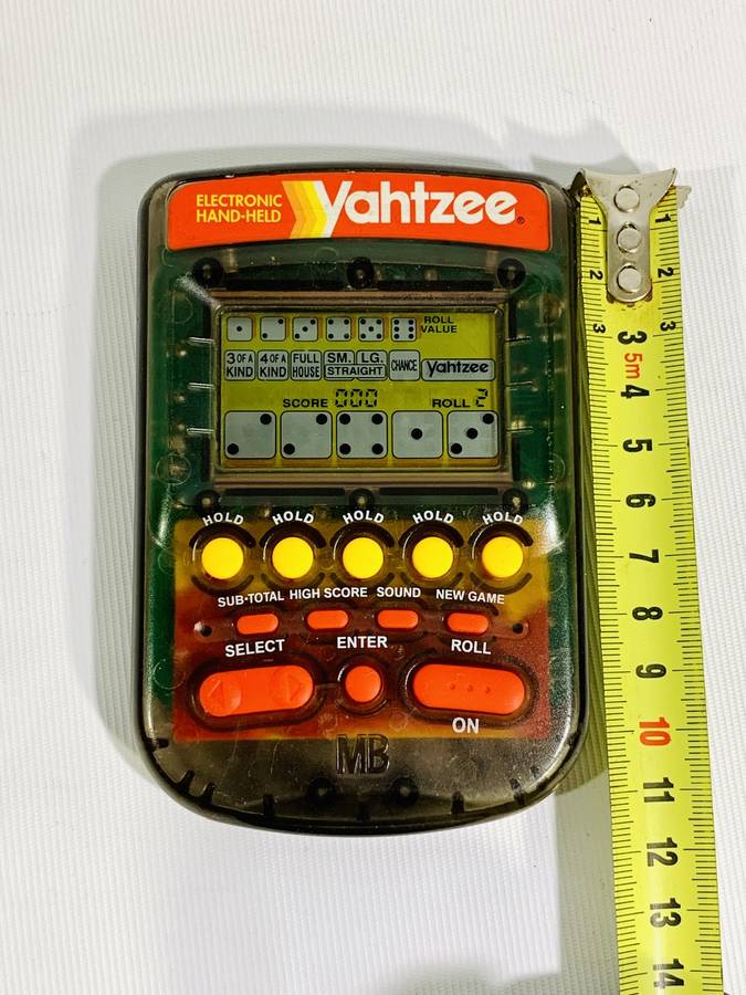 Vintage Electronic Handheld Yahtzee Game by Milton Bradley (MB)  Fully Functional