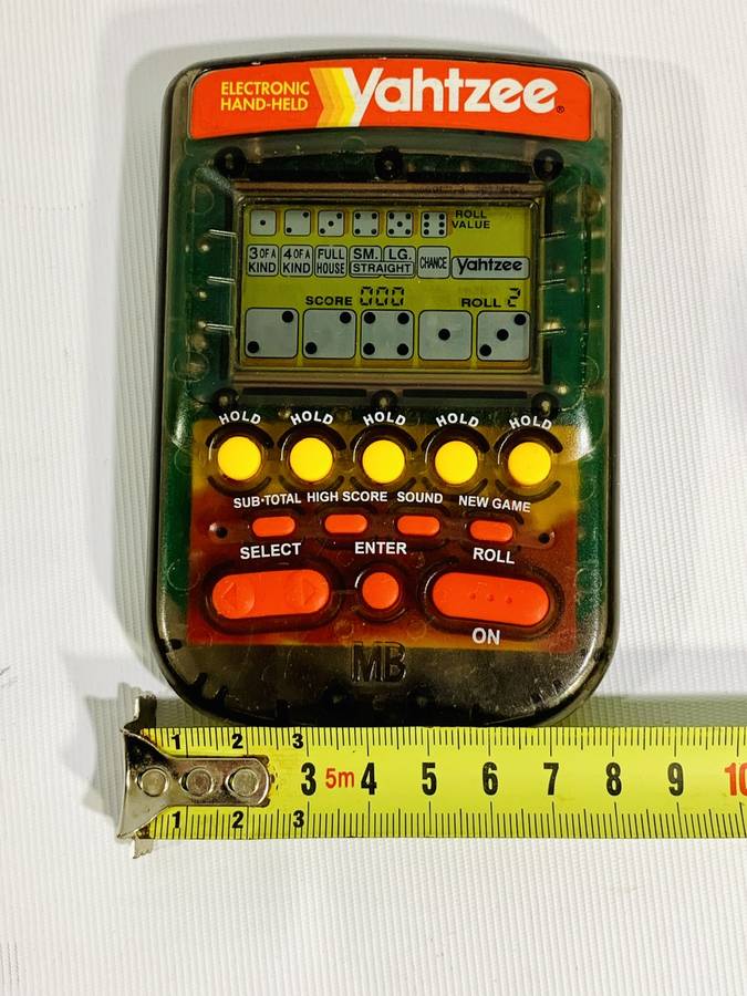 Vintage Electronic Handheld Yahtzee Game by Milton Bradley (MB)  Fully Functional