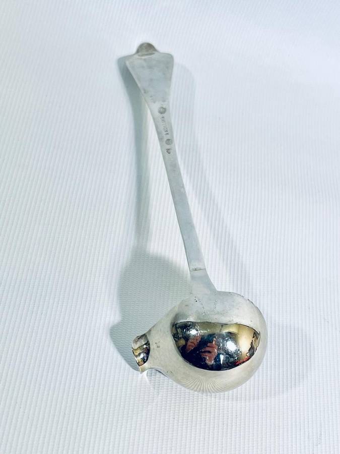 Antique Danish Hallmarked Silver Sauce Ladle - G. Kölling, Copenhagen 1916  13.5cm, 17.8g