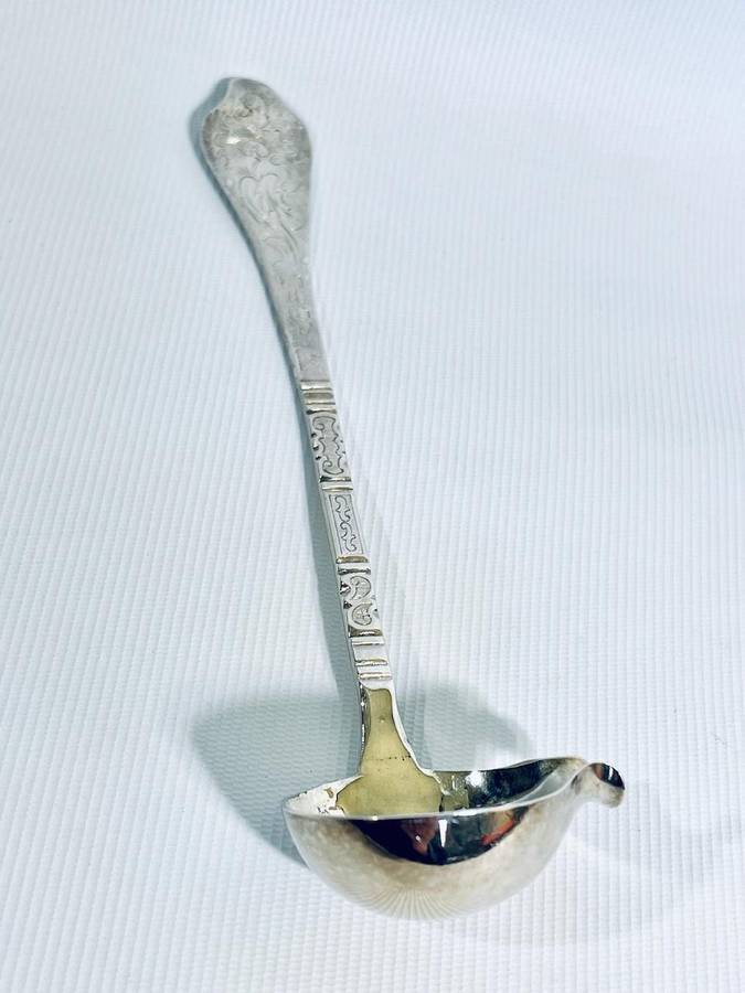Antique Danish Hallmarked Silver Sauce Ladle - G. Kölling, Copenhagen 1916  13.5cm, 17.8g