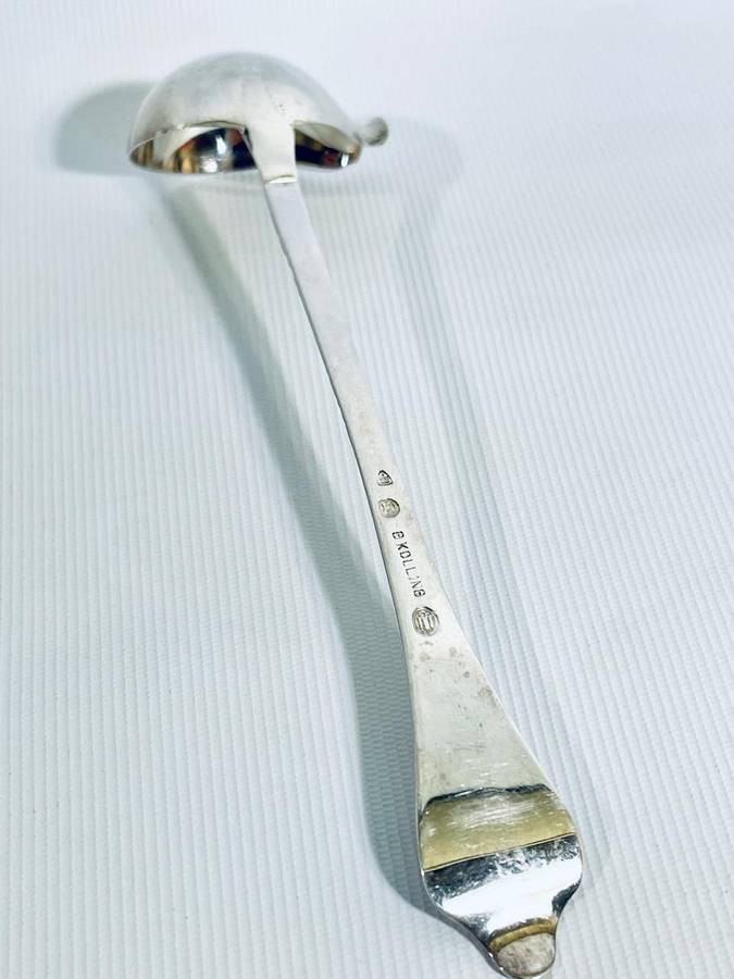Antique Danish Hallmarked Silver Sauce Ladle - G. Kölling, Copenhagen 1916  13.5cm, 17.8g