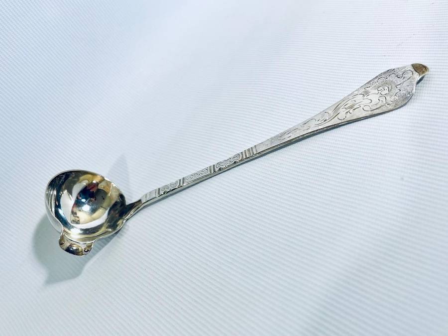 Antique Danish Hallmarked Silver Sauce Ladle - G. Kölling, Copenhagen 1916  13.5cm, 17.8g