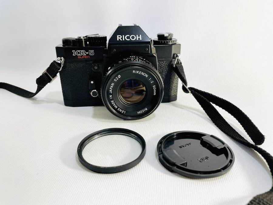2 x Ricoh SLR 35mm Film Cameras with Accessories