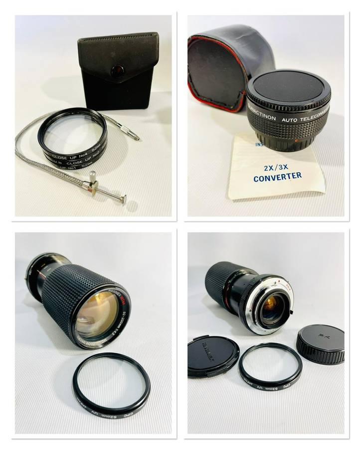 2 x Ricoh SLR 35mm Film Cameras with Accessories