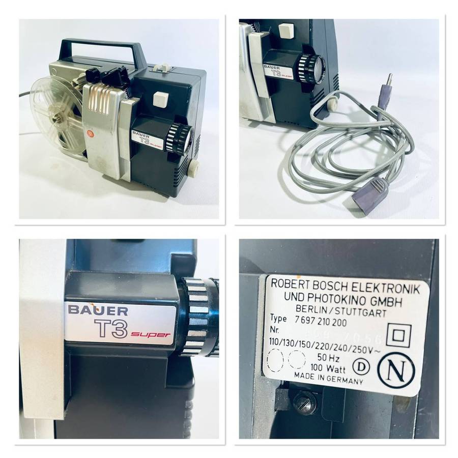 Vintage Bauer T3 Super 8mm Projector  Classic German Engineering