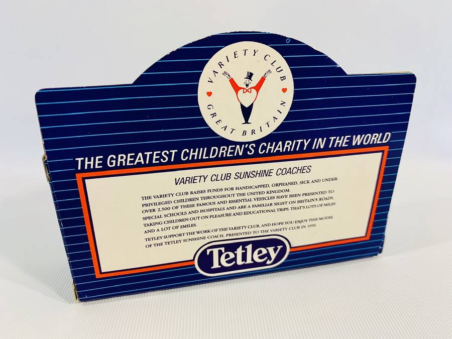 Lledo Tetley Promotional 1/43 Die Cast Variety Club Sunshine Coach (Boxed)