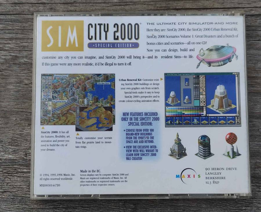 SimCity 2000 original pc game collectable