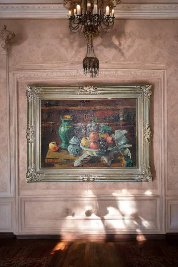 Antique "Still life with fruits" oil painting