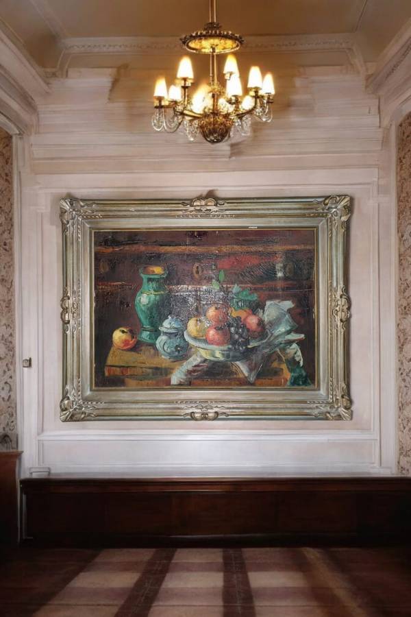 Antique "Still life with fruits" oil painting