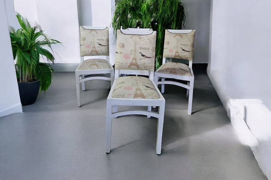 Set of 4 Shabby Chic Dining Room Chairs