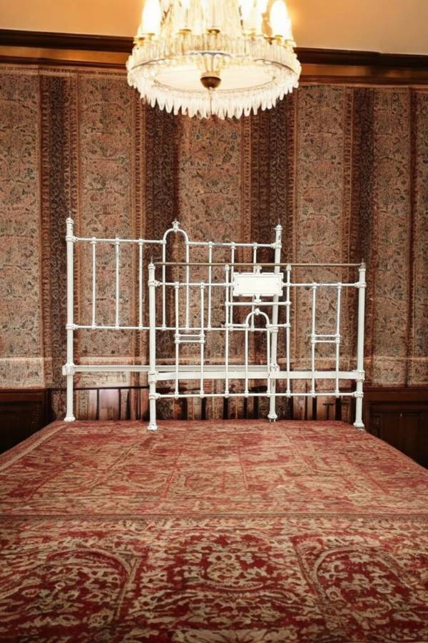 Timeless elegance of Antique Cast Iron Headboard & Foot Board