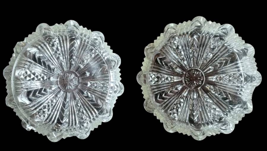 Vintage pressed glass trinket box