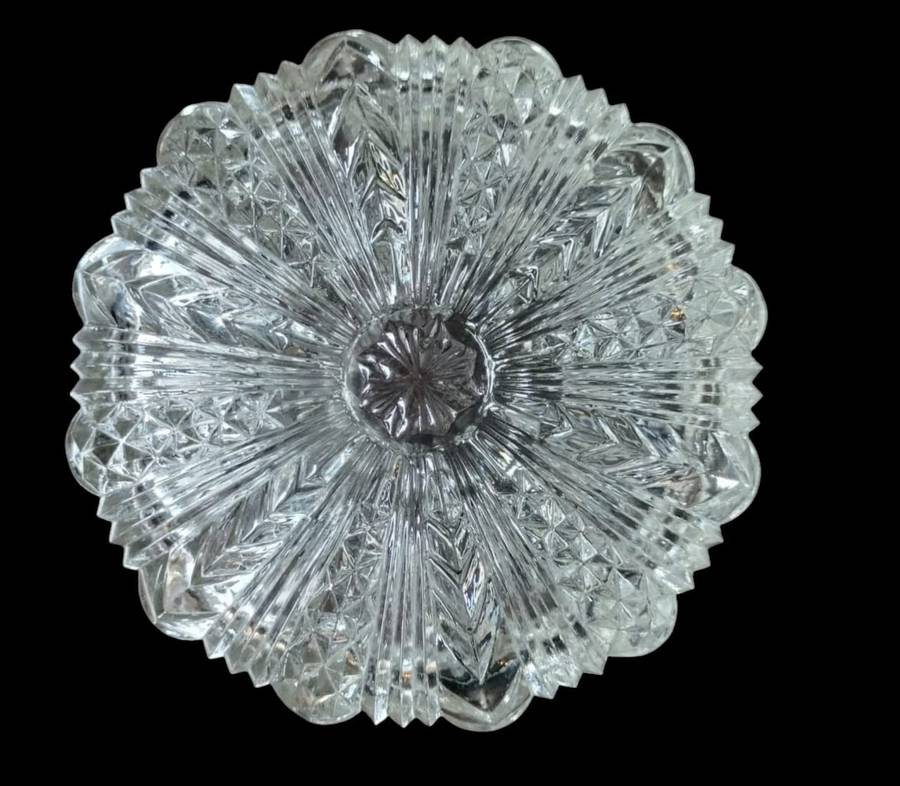 Vintage pressed glass trinket box