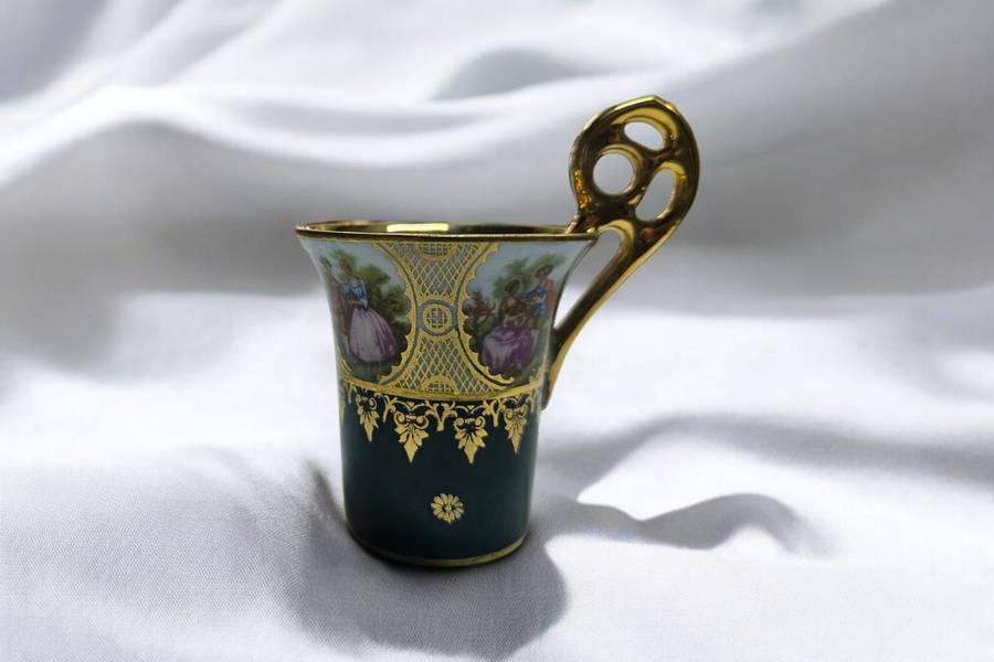 Vintage 30's 40's J.K.W. Bavaria Western Germany Espresso Demitasse Cup