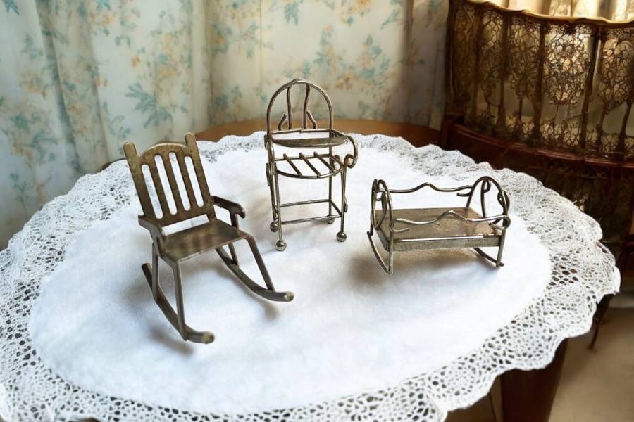 Miniature silver plated Furniture