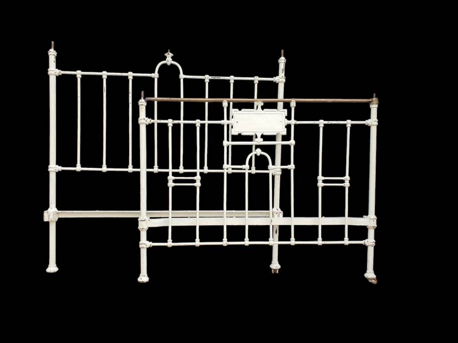 Timeless elegance of Antique Cast Iron Headboard & Foot Board